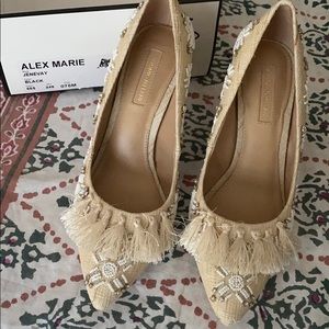 Alex Marie canvas heels with tassels